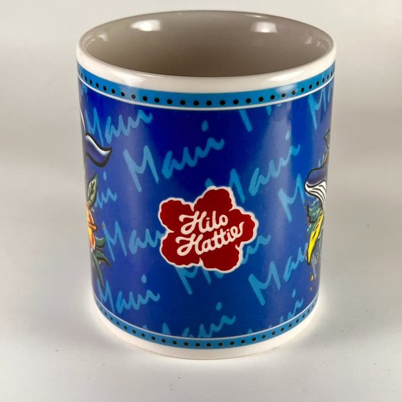 Vtg Hilo Hattie Hawaii Whale Hibiscus Ceramic Coffee Tea Cup Mug Souvenir - Picture 4 of 14